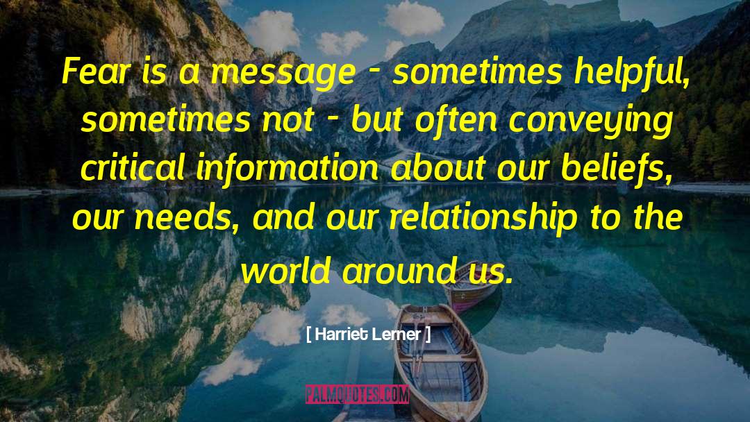 Conveying quotes by Harriet Lerner