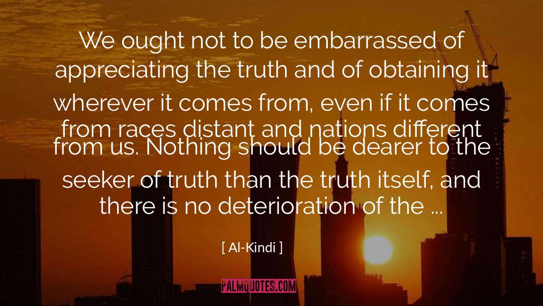 Conveys quotes by Al-Kindi