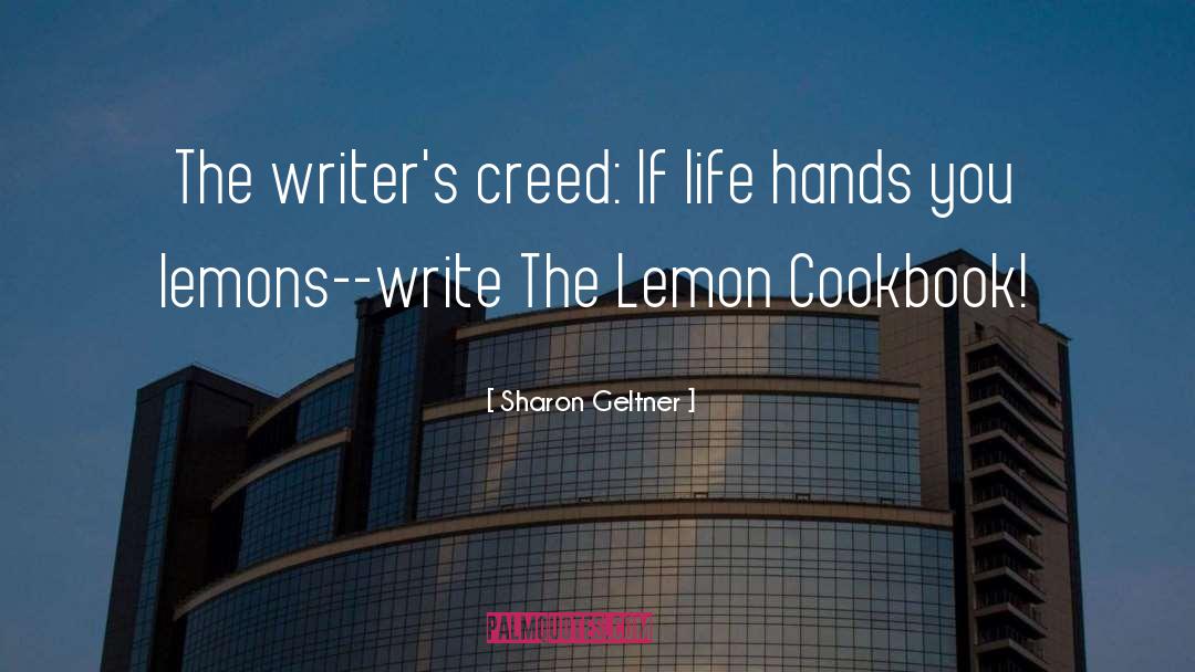 Cookbook quotes by Sharon Geltner