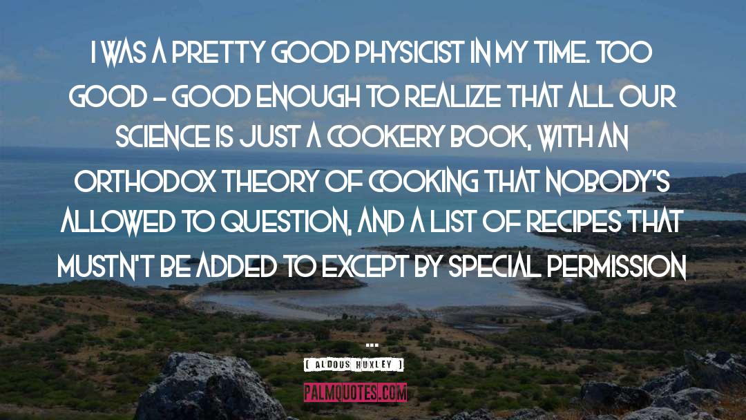 Cookery quotes by Aldous Huxley