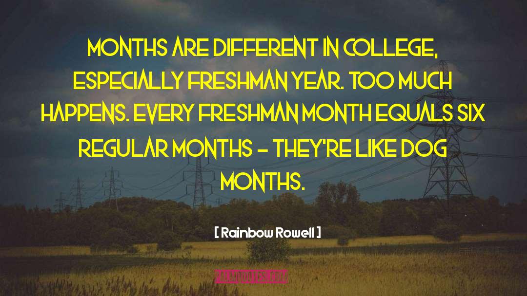 Cool Freshman quotes by Rainbow Rowell