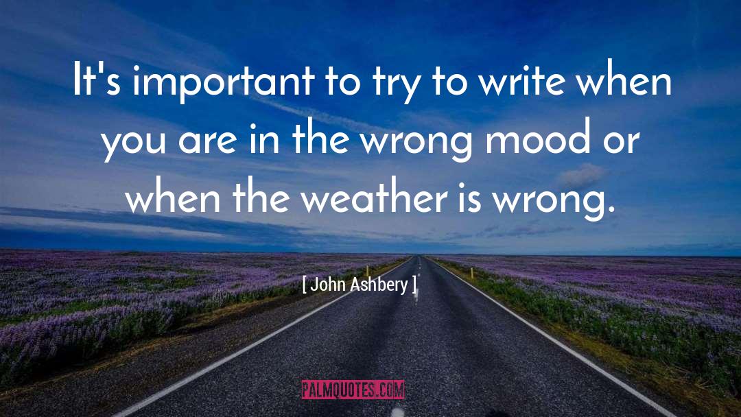 Cool Weather quotes by John Ashbery