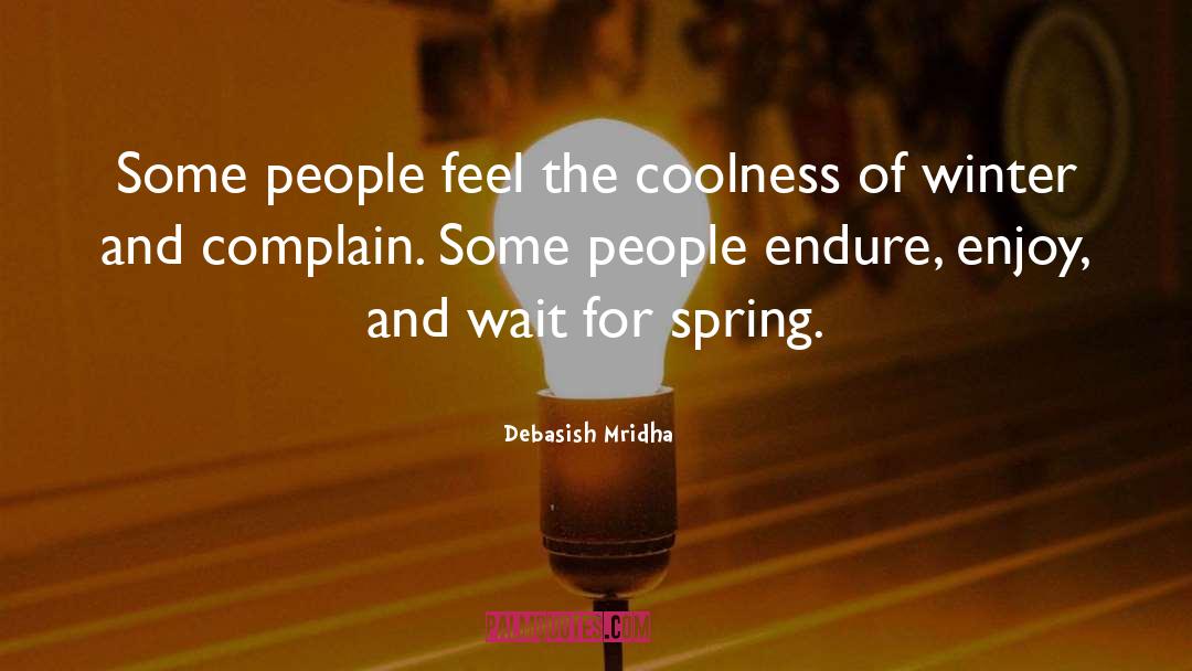 Coolness Of Winter And Complain quotes by Debasish Mridha