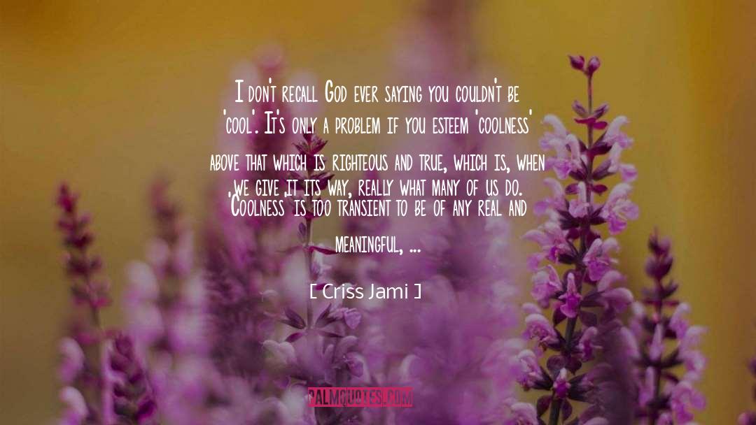 Coolness quotes by Criss Jami