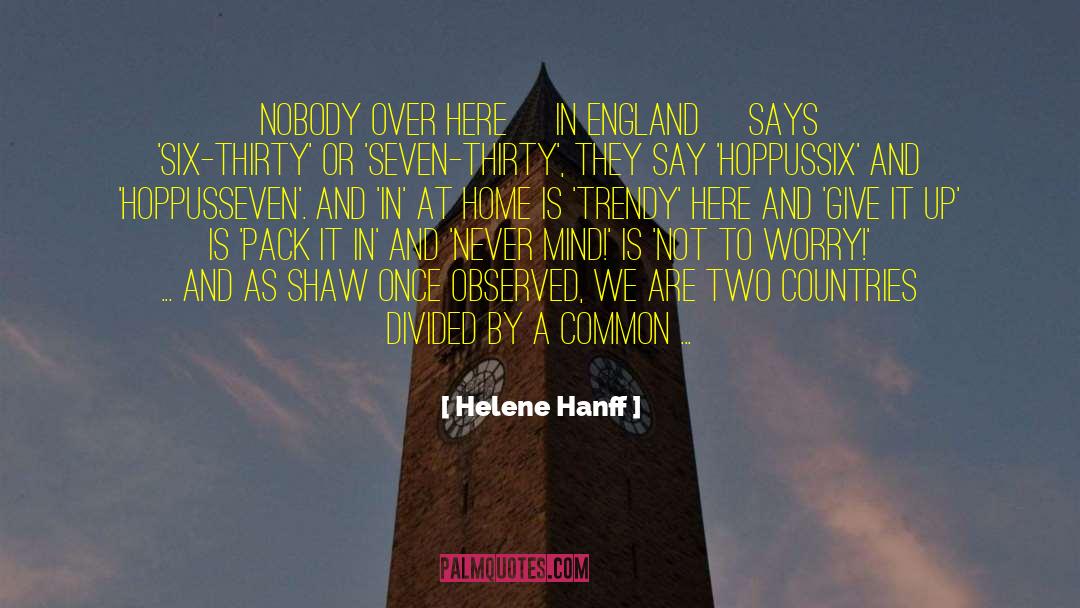 Cooper Shaw quotes by Helene Hanff