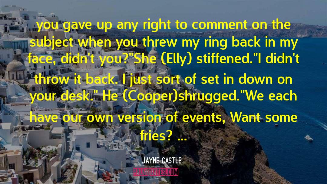 Cooper To Farah quotes by Jayne Castle