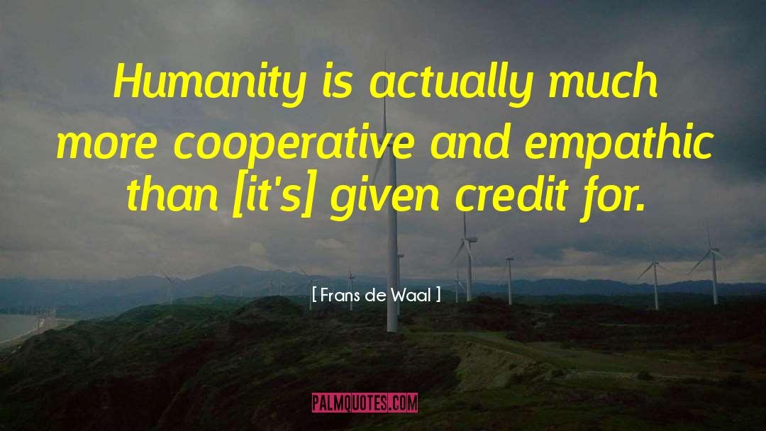 Cooperatives quotes by Frans De Waal