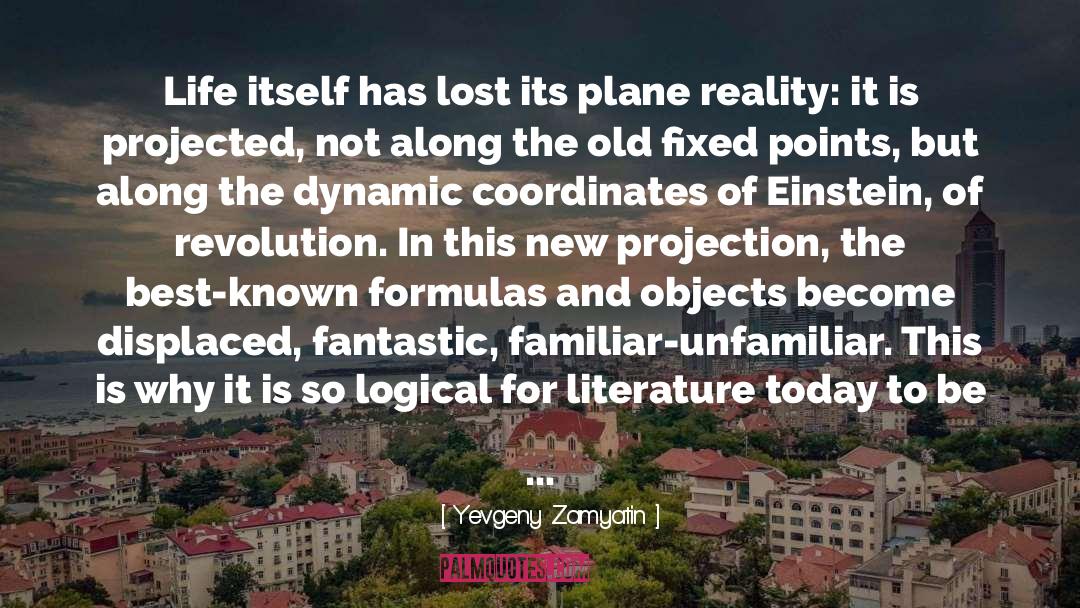 Coordinates quotes by Yevgeny Zamyatin