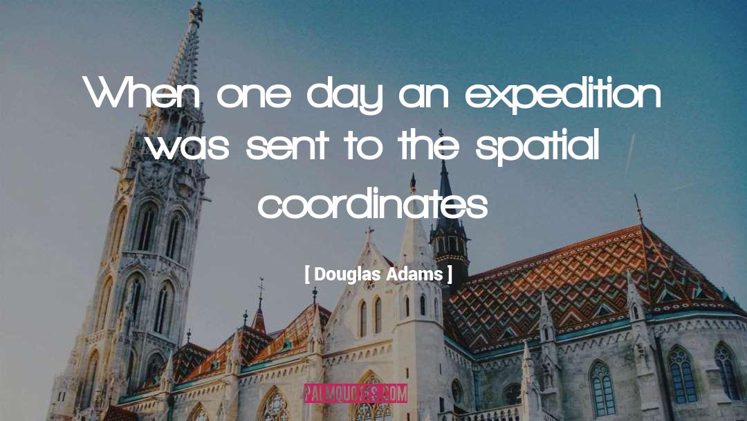 Coordinates quotes by Douglas Adams
