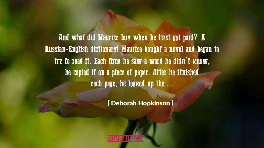 Copied quotes by Deborah Hopkinson
