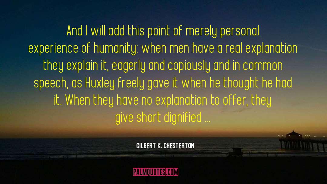Copiously quotes by Gilbert K. Chesterton