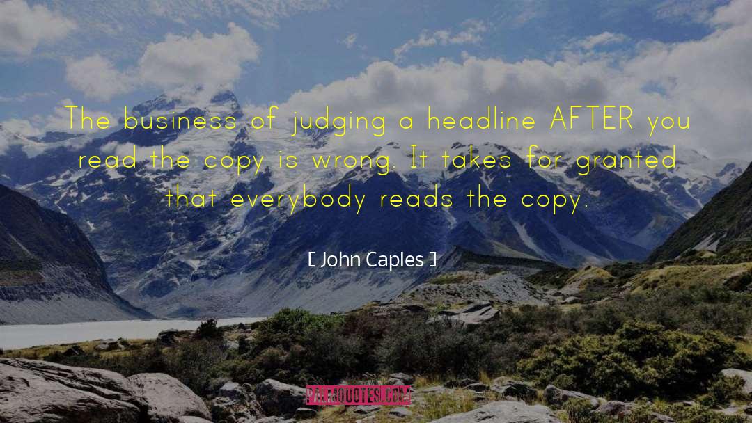 Copy Editor quotes by John Caples