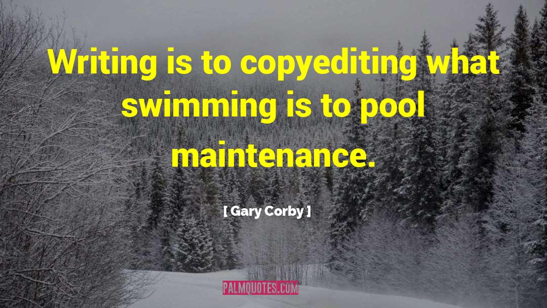 Copyedits quotes by Gary Corby