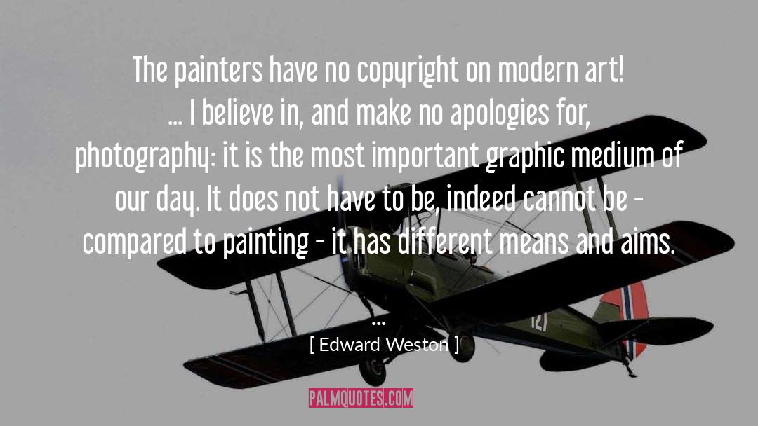 Copyright quotes by Edward Weston