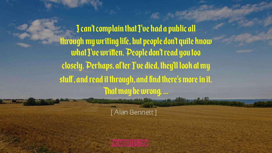 Cord Bennett quotes by Alan Bennett