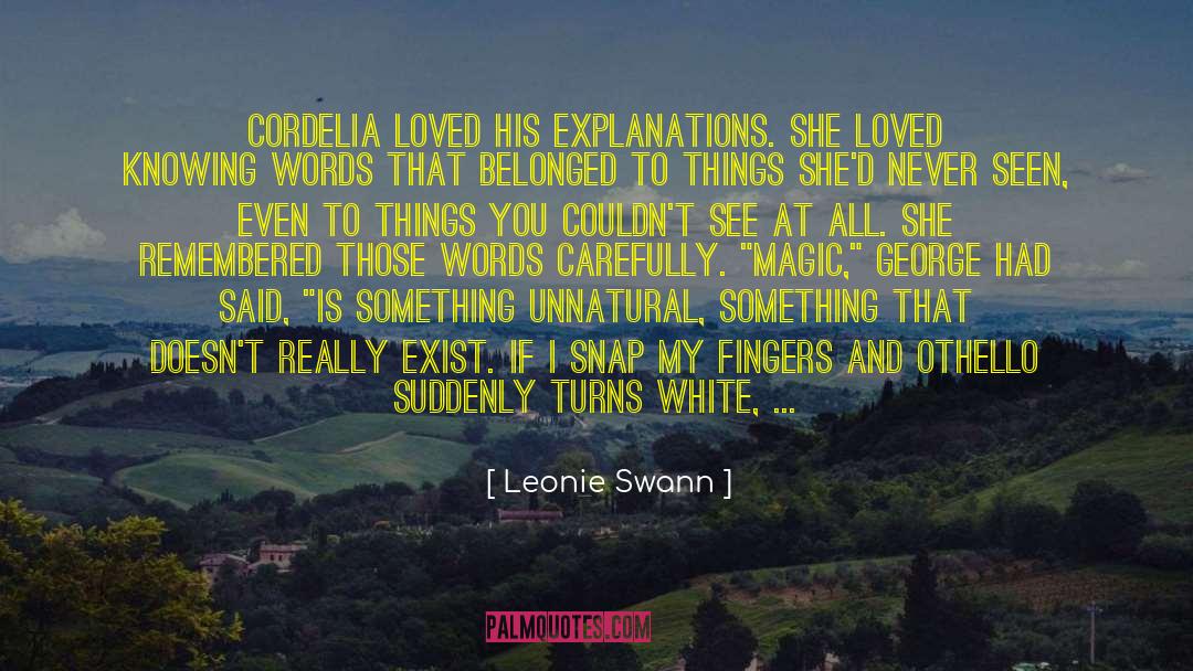 Cordelia Xander quotes by Leonie Swann