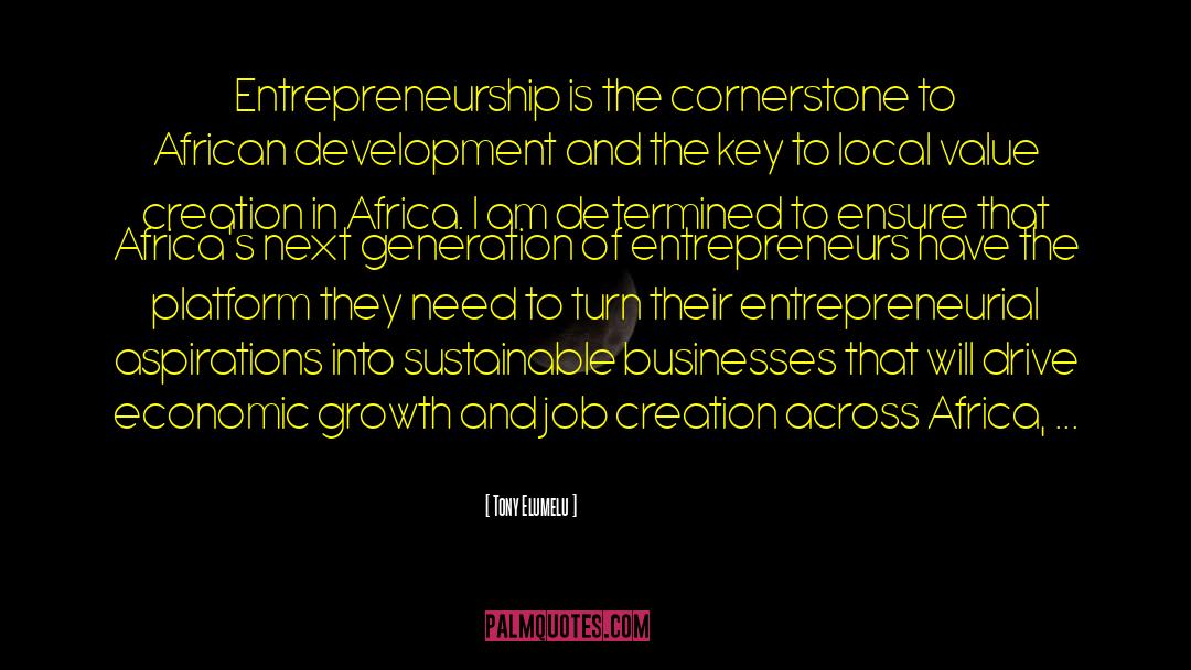 Cornerstone quotes by Tony Elumelu