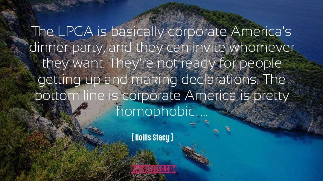 Corporate America quotes by Hollis Stacy