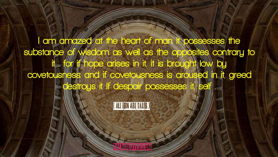 Corporate Greed quotes by Ali Ibn Abi Talib