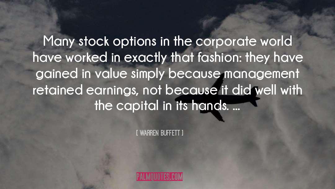 Corporate World quotes by Warren Buffett