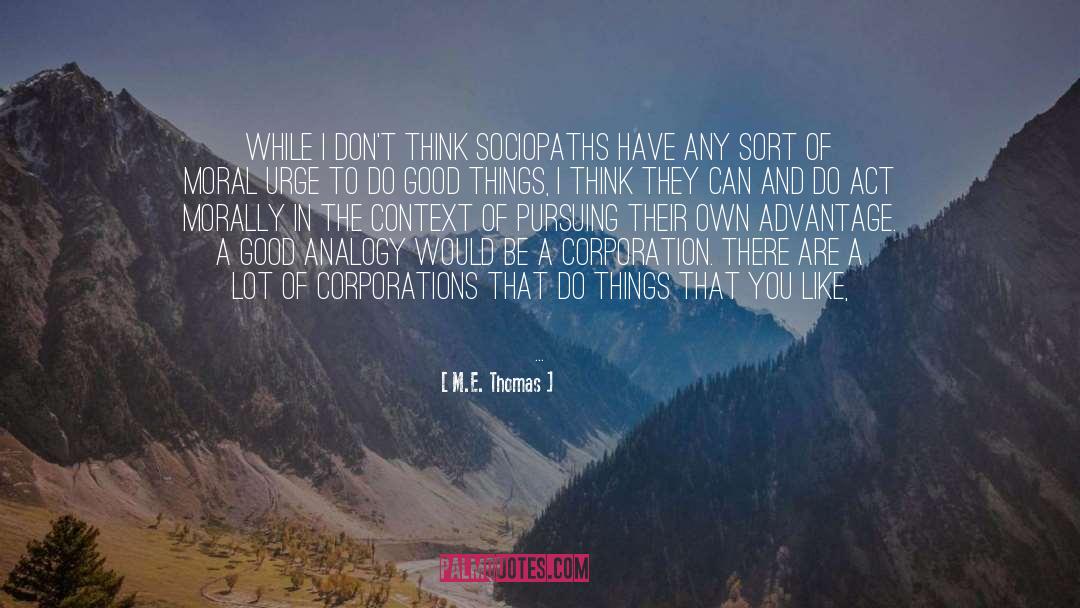 Corporation quotes by M.E. Thomas