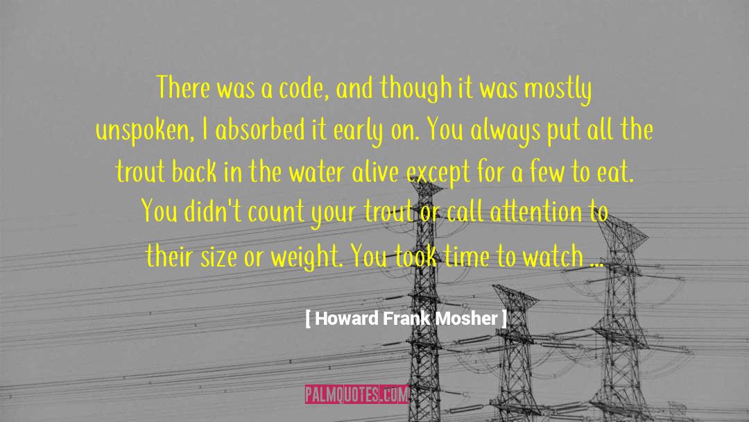 Correct Weight quotes by Howard Frank Mosher