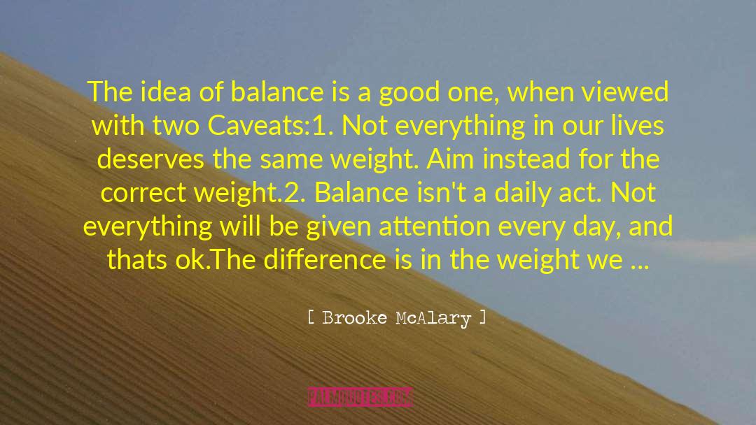 Correct Weight quotes by Brooke McAlary