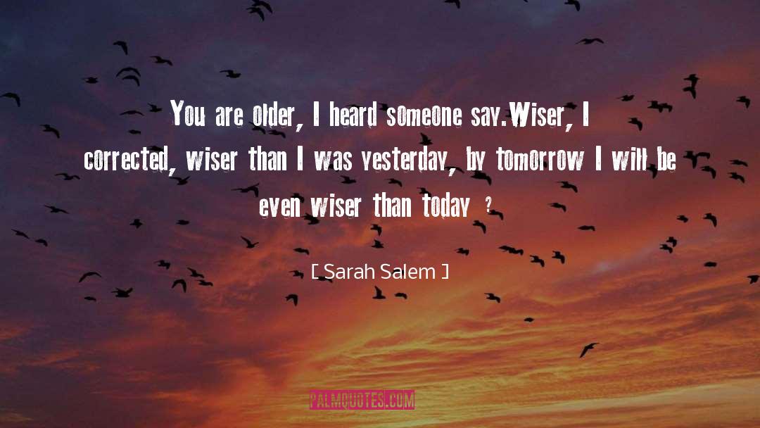 Corrected quotes by Sarah Salem