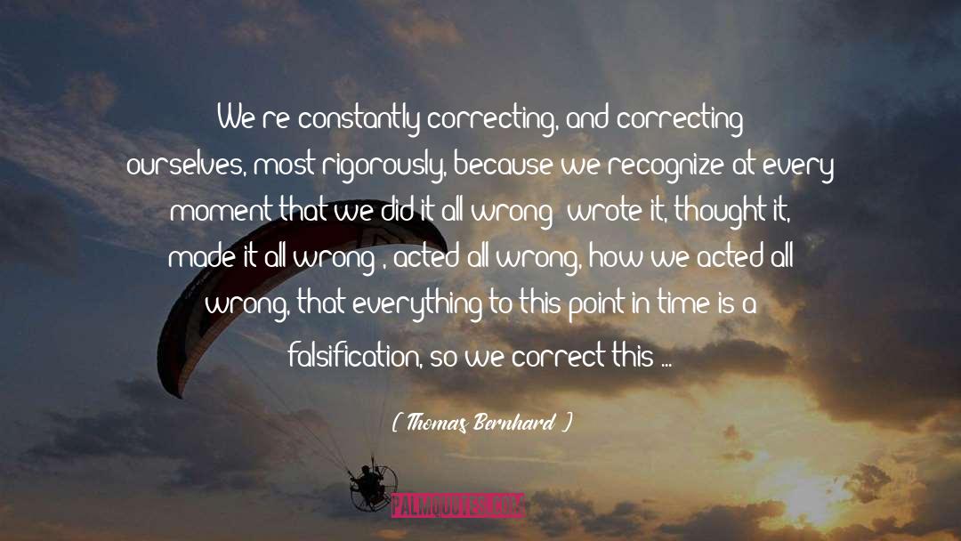 Correcting quotes by Thomas Bernhard