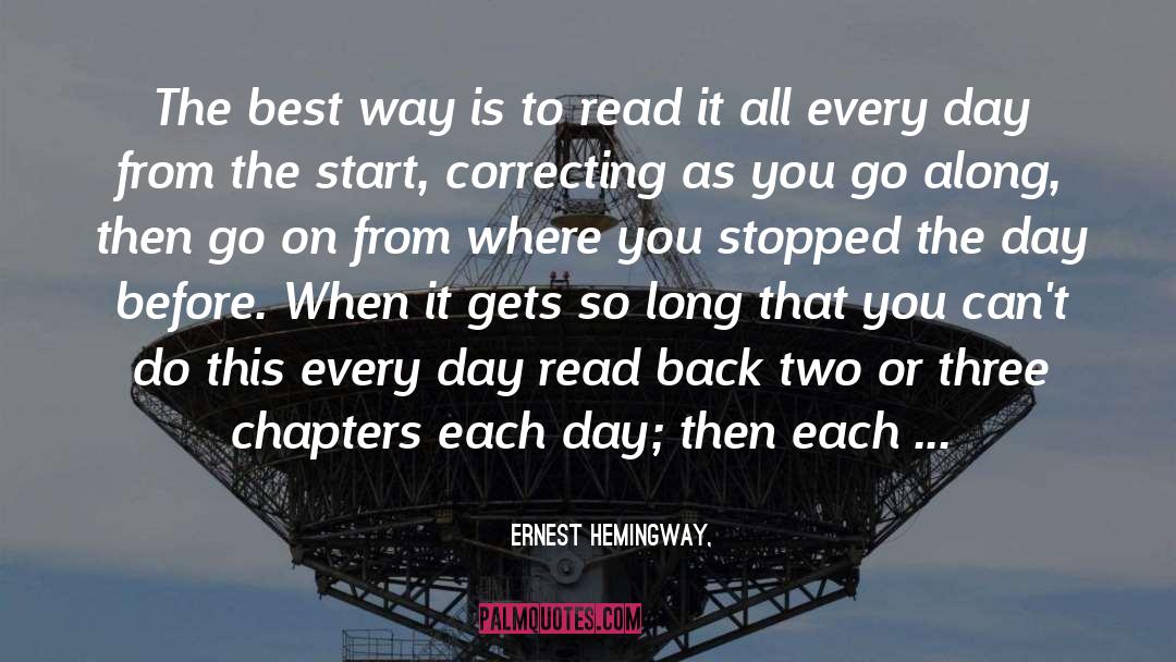 Correcting quotes by Ernest Hemingway,