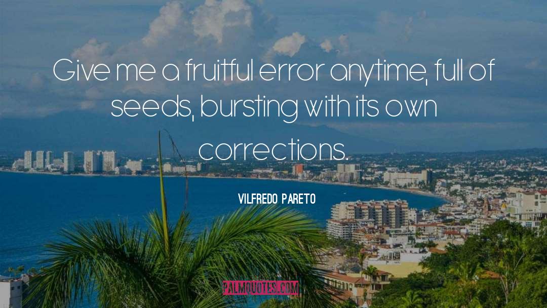 Corrections quotes by Vilfredo Pareto