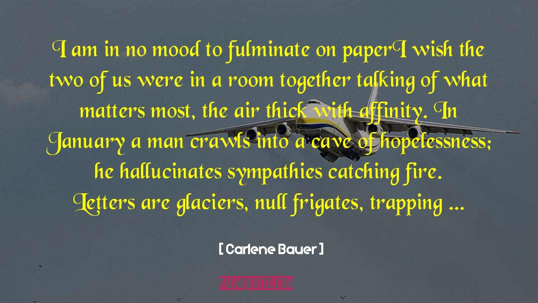 Correspondence quotes by Carlene Bauer