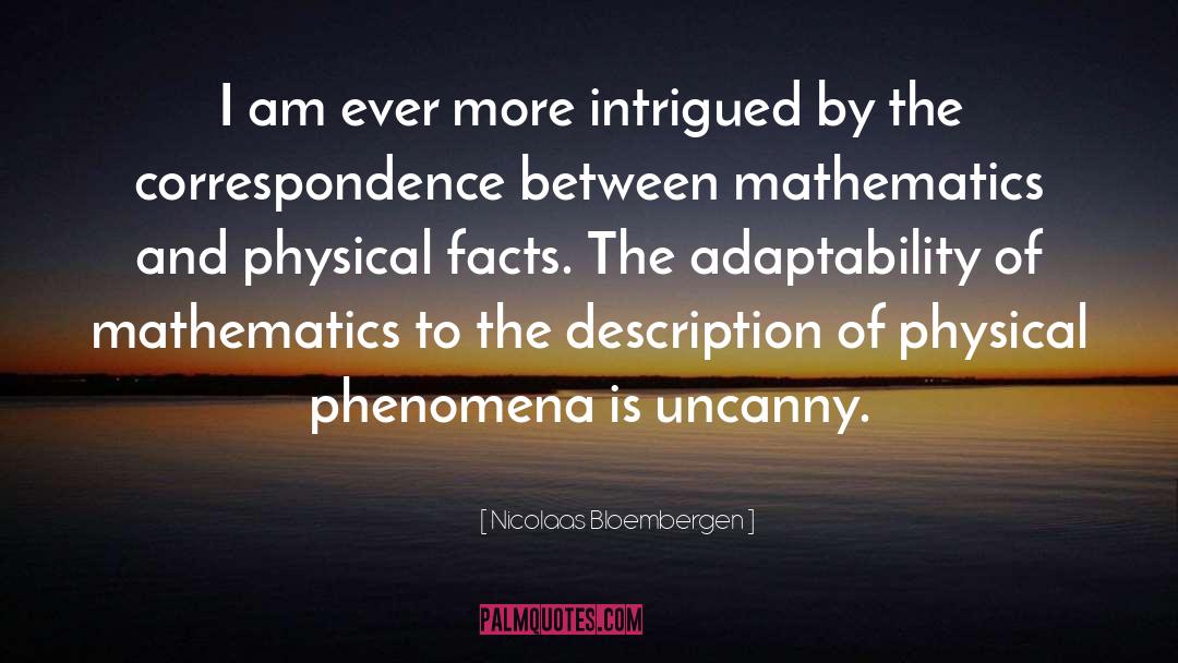 Correspondence quotes by Nicolaas Bloembergen