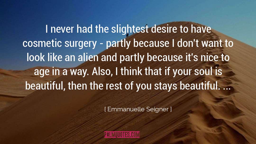 Cosmetic Surgery Loans quotes by Emmanuelle Seigner