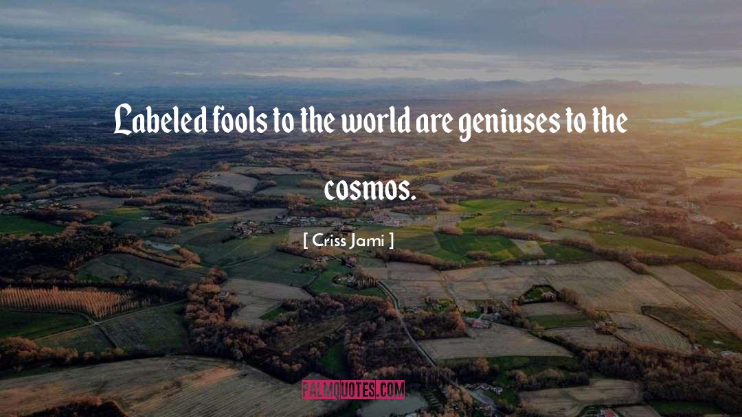 Cosmos quotes by Criss Jami