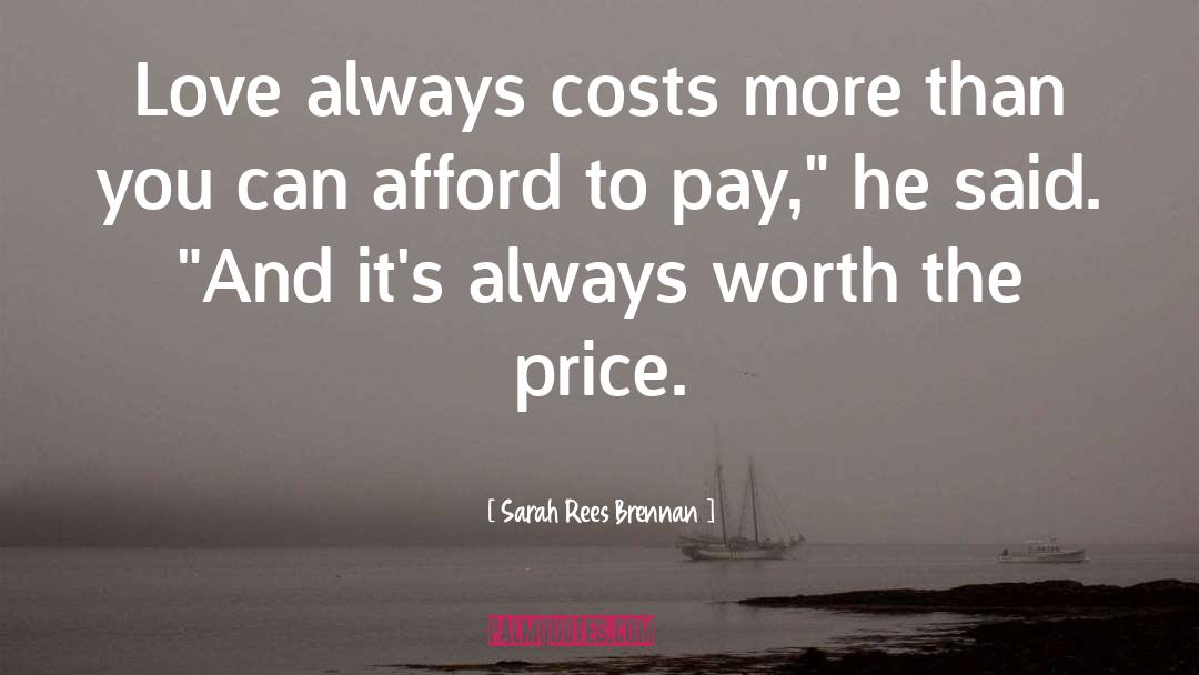 Costs quotes by Sarah Rees Brennan