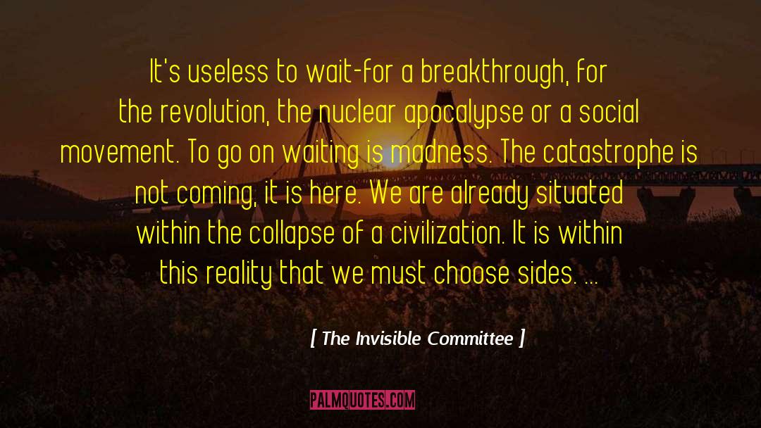 Cosy Catastrophe quotes by The Invisible Committee