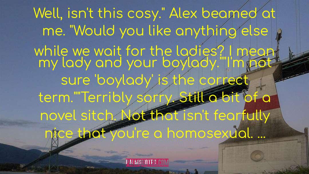 Cosy quotes by Alexis  Hall
