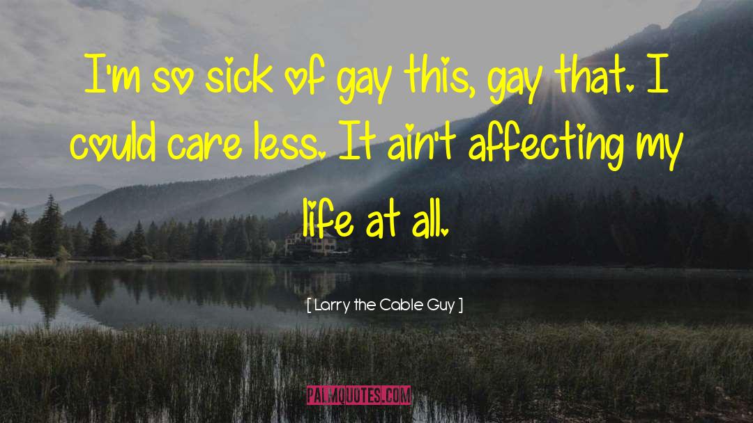 Could Care Less quotes by Larry The Cable Guy