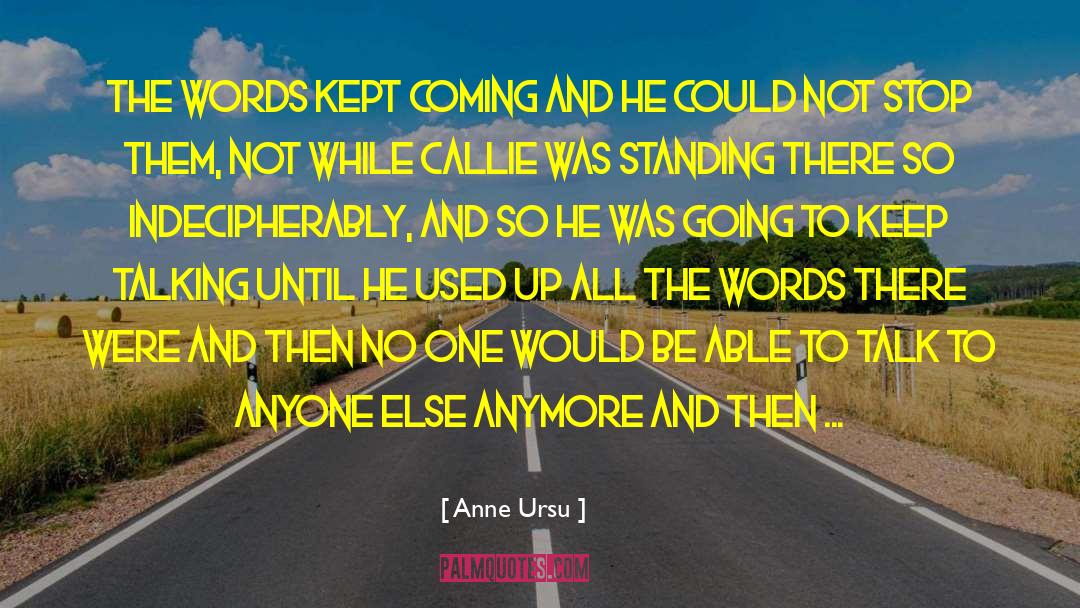 Could Not Stop quotes by Anne Ursu