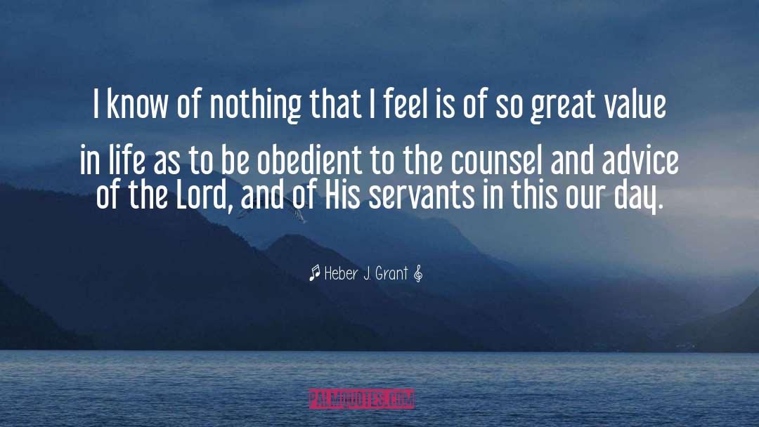 Counsel quotes by Heber J. Grant