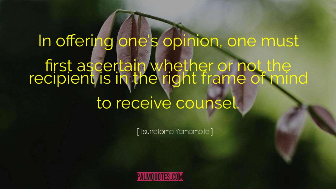 Counsel quotes by Tsunetomo Yamamoto