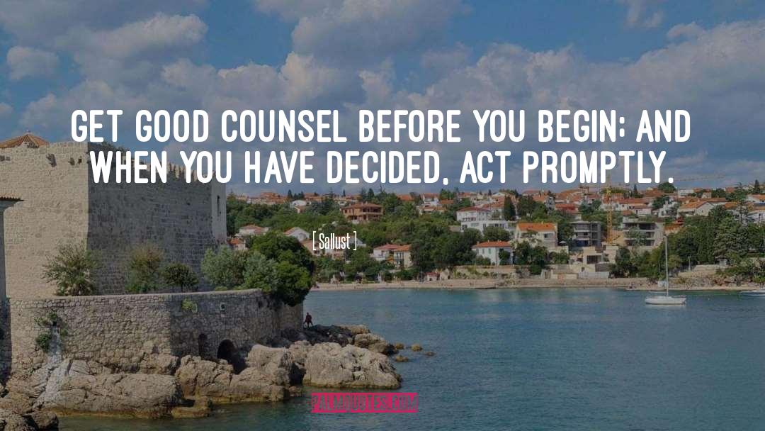 Counsel quotes by Sallust