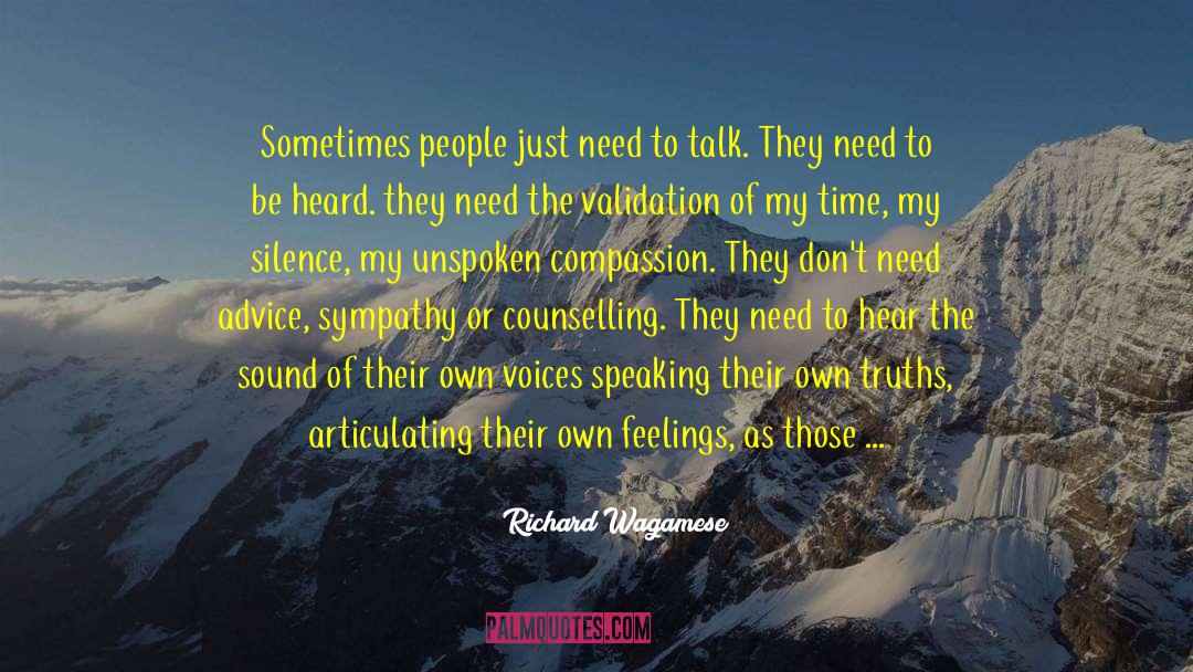 Counselling quotes by Richard Wagamese