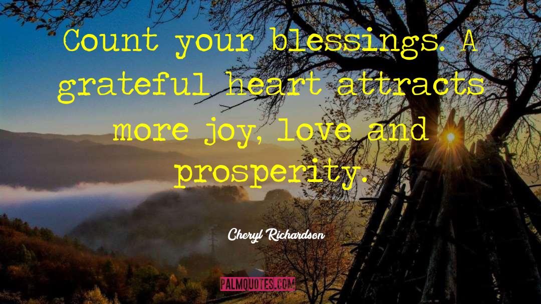 Count Your Blessings quotes by Cheryl Richardson
