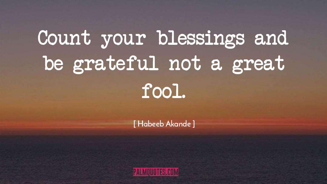 Count Your Blessings quotes by Habeeb Akande
