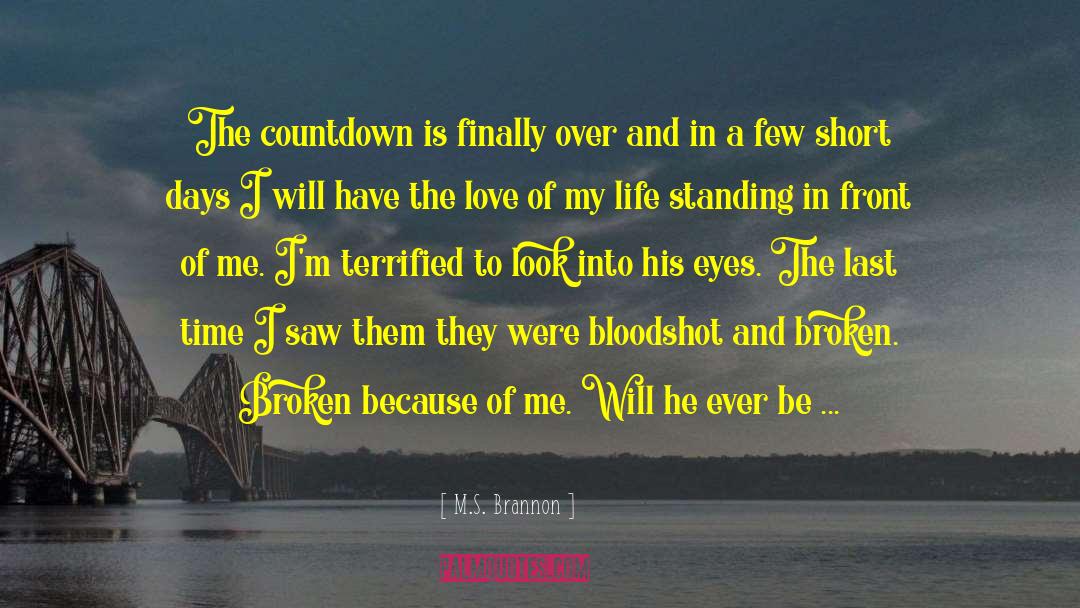 Countdown quotes by M.S. Brannon