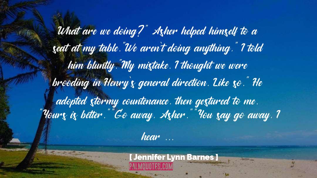 Countenance quotes by Jennifer Lynn Barnes