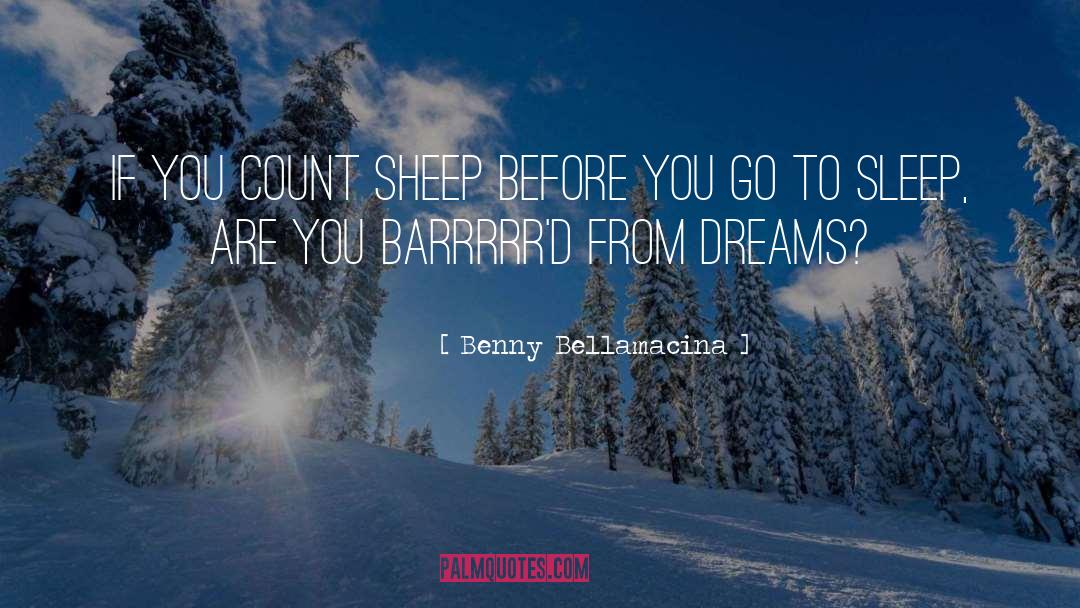 Counting Sheep quotes by Benny Bellamacina