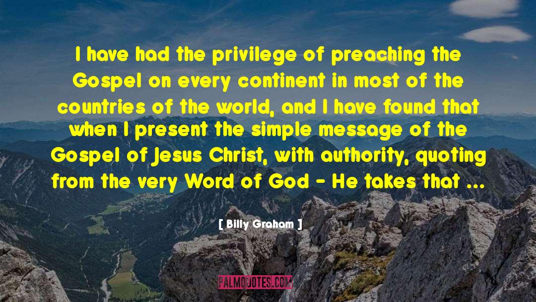 Countries Of The World quotes by Billy Graham